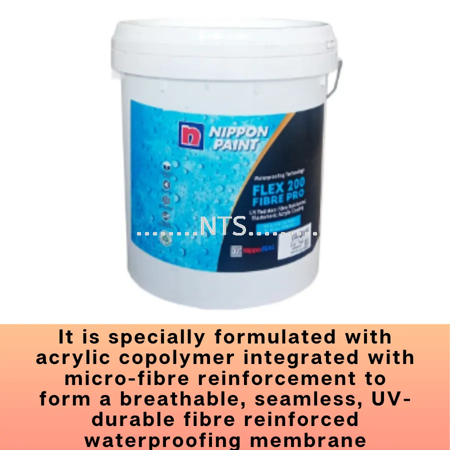 Nippon Paint Waterproofing Technology Flex 200 Fibre Pro